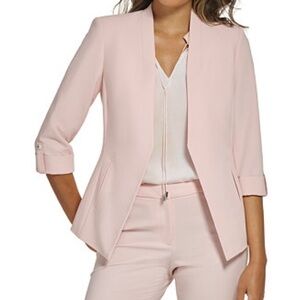 Calvin Klein Soft Pink 3/4 Sleeve Women's Blazer
